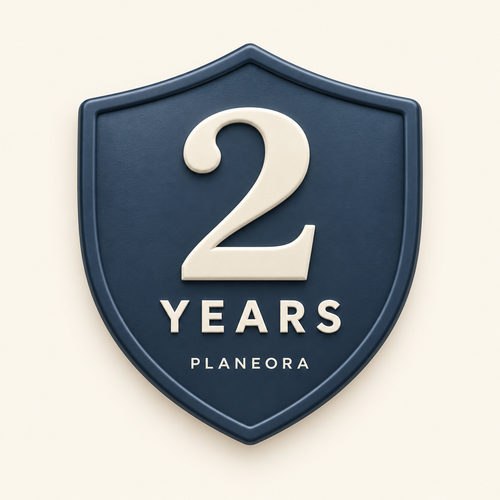 Garantía de 2 años de Planeora