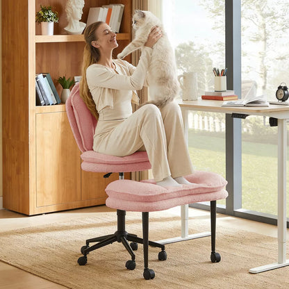 planeora cross legged office chair pet lifestyle pink 01