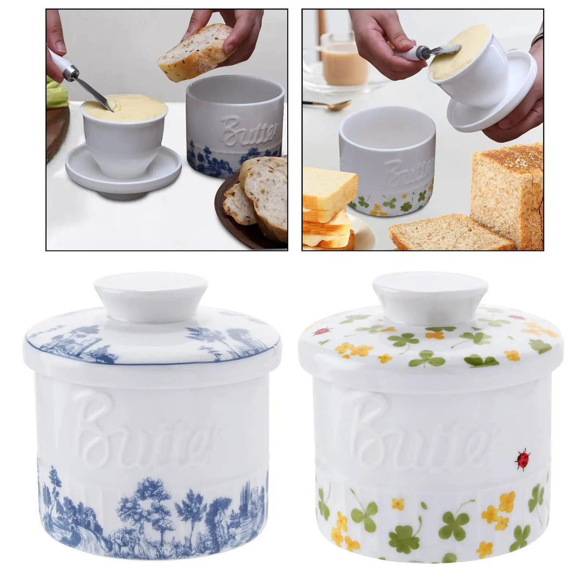Planeora Ceramic Butter Crock – product image 2