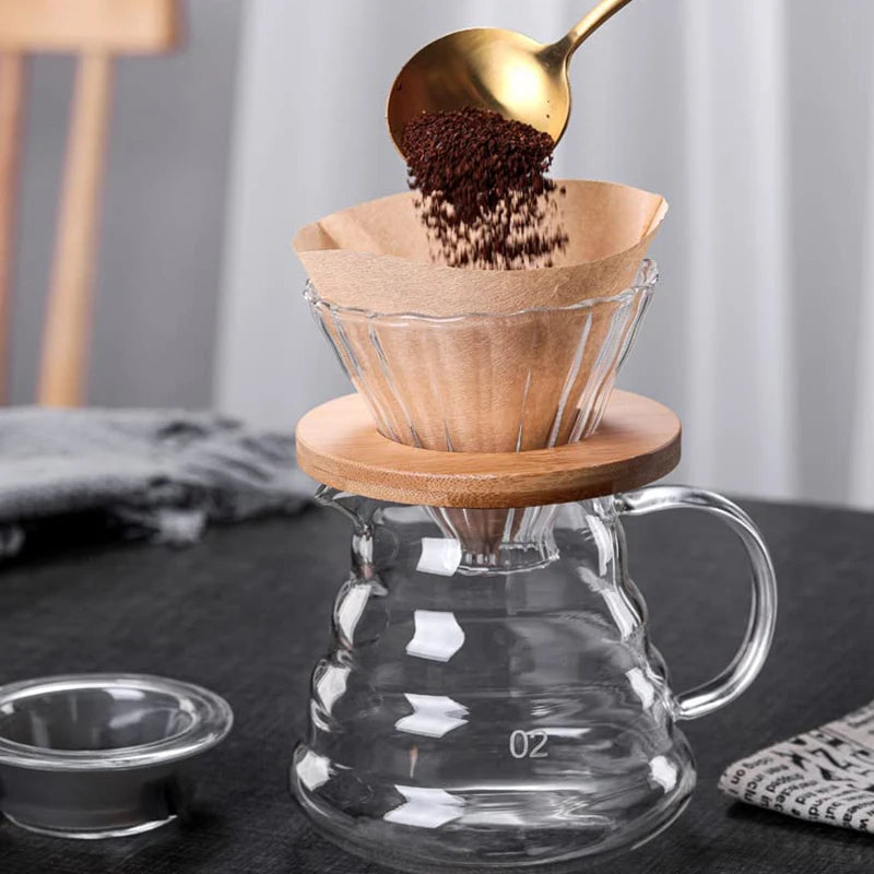 Planeora Glass Pour-Over Coffee Dripper – product image 2