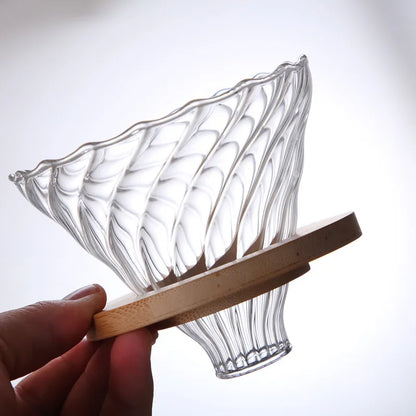 Planeora Glass Pour-Over Coffee Dripper – product image 4