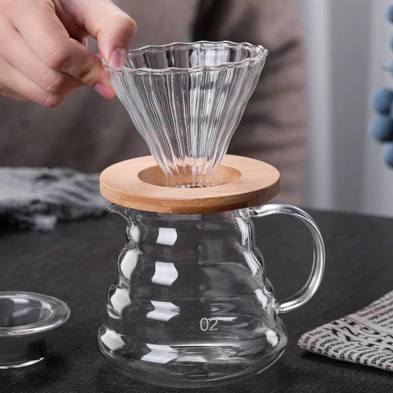 Planeora Glass Pour-Over Coffee Dripper – product image 5