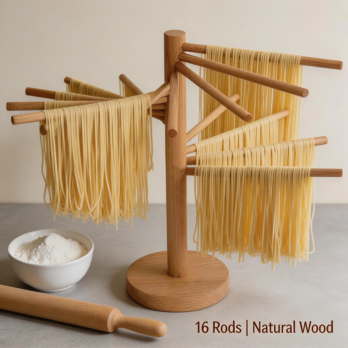 Planeora Wooden Pasta Drying Rack – product image 1