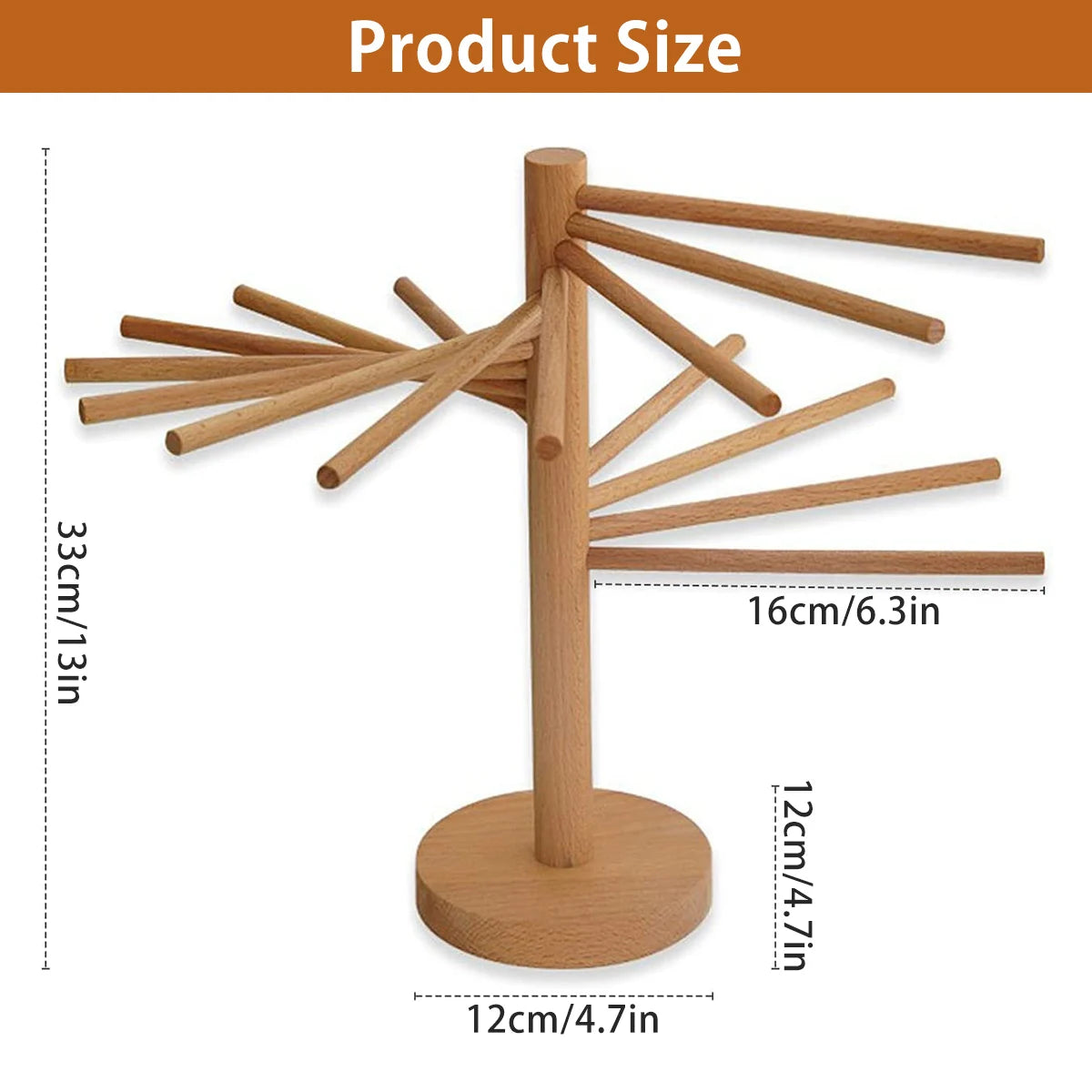 Planeora Wooden Pasta Drying Rack – product image 3