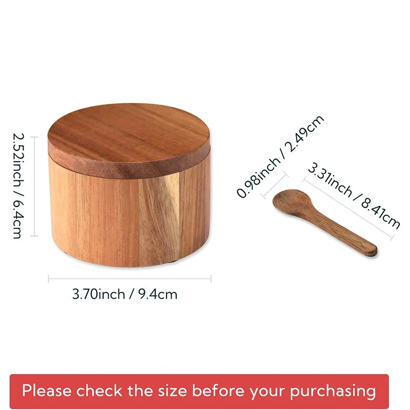 Planeora Wooden Salt Cellar – product image 2