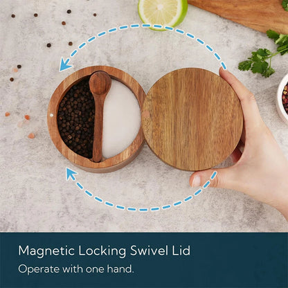 Planeora Wooden Salt Cellar – product image 3